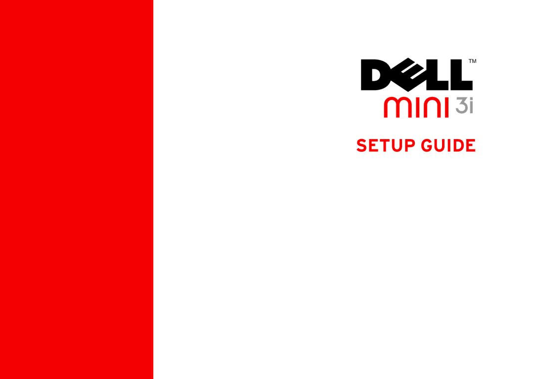 Dell MINI 3I setup guide Setup Guide 